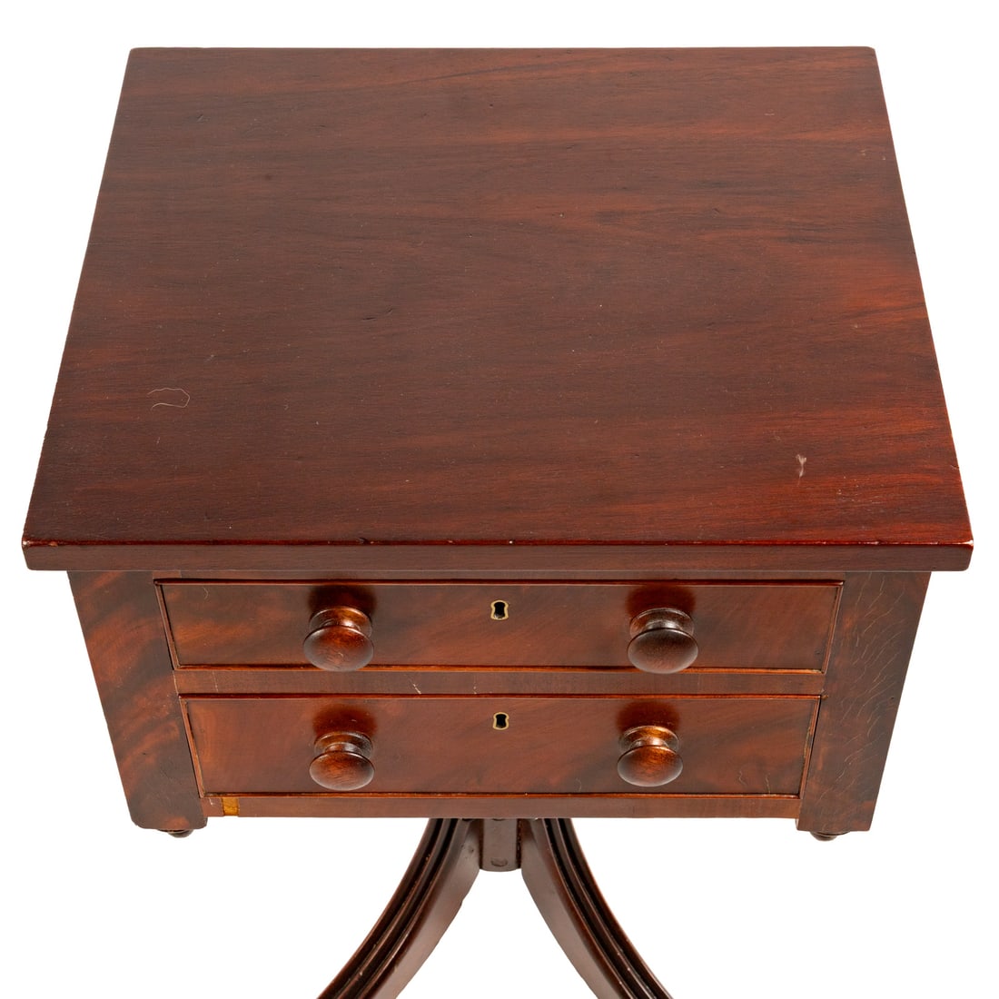 American Classical Mahogany Work Table, Baltimore - 2