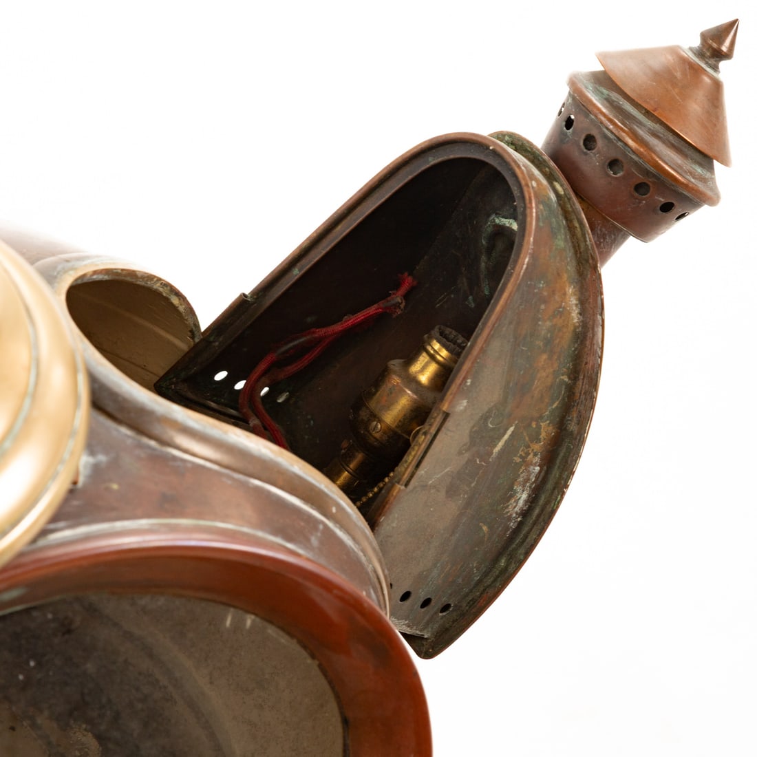 Copper Nautical Ship Binnacle with Bell - 3
