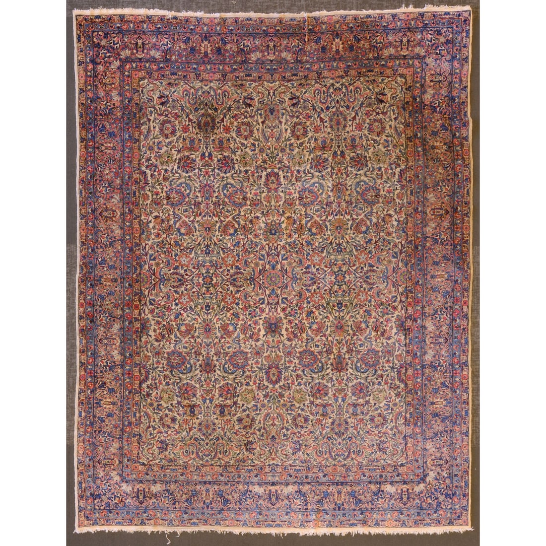 Semi-Antique Lavar Kerman Rug, Persia, 8.9 x 11.5: Second quarter, 20th century, hand-knotted wool pile Provenance: From the estate of a private collector, Great Falls, VA