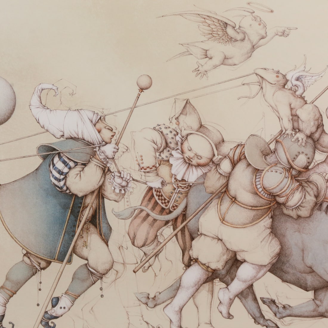 Michael Parkes. "Returning the Sphere," lithograph - 2