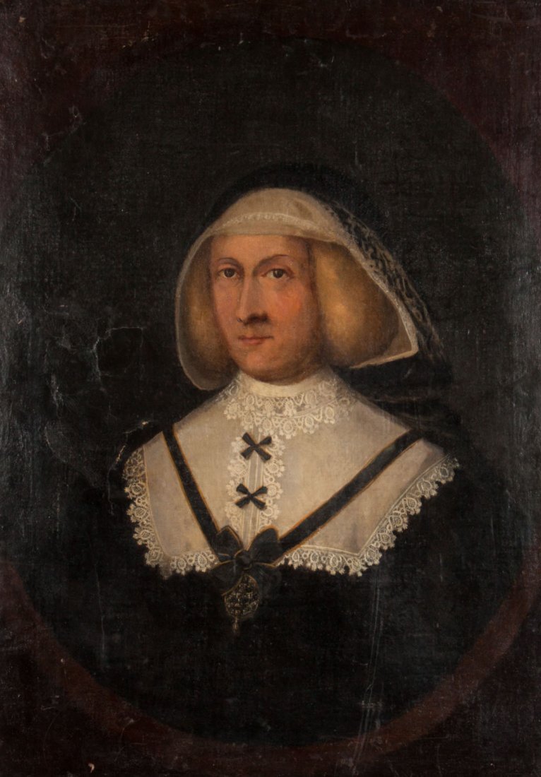 Dutch School early 18th c. Portrait of a Lady, oil: Oil on canvas, 32 x 22 1/2 in., framed