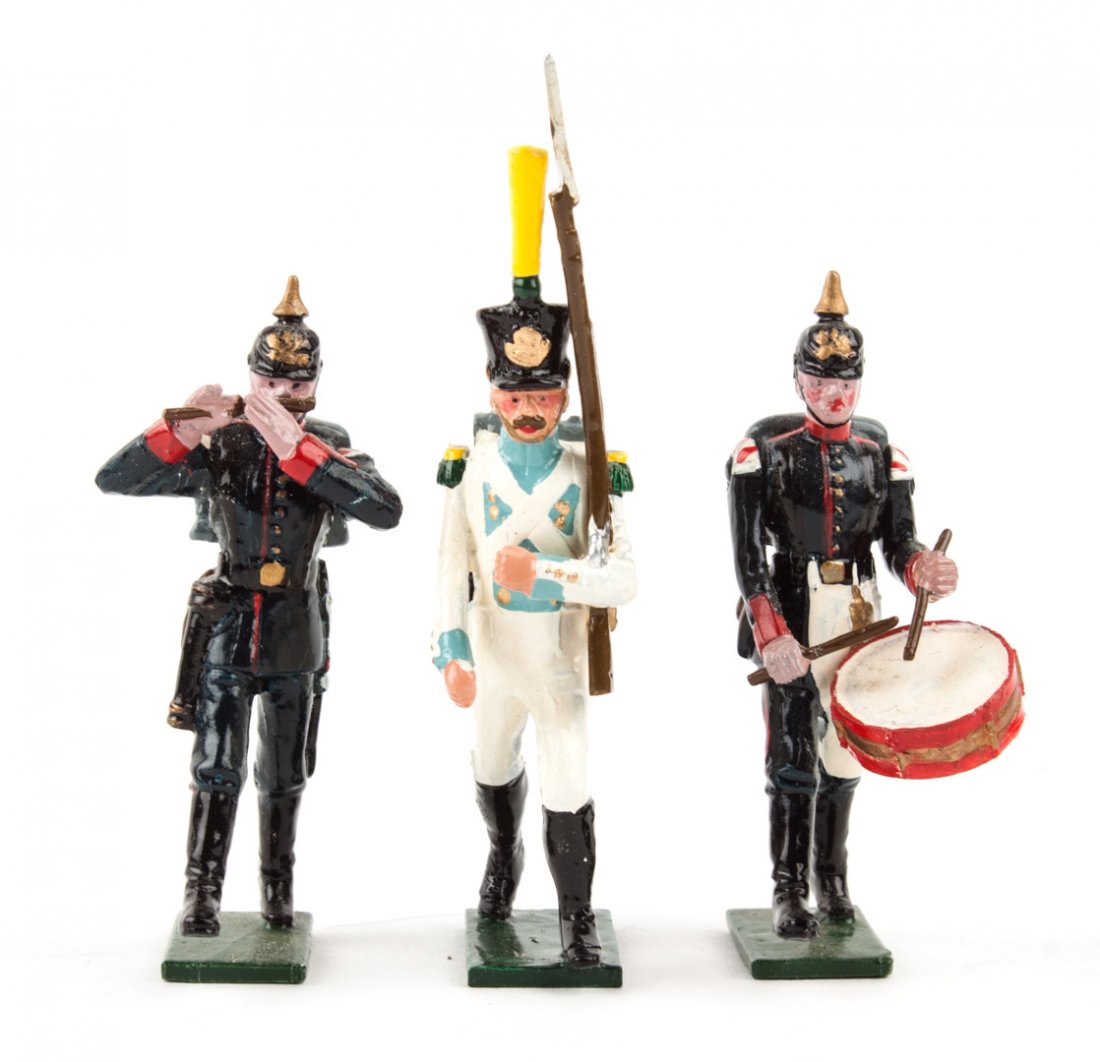 Two "Tradition" painted lead figure sets: including: Napoleonic Era Prussian Infantry, and Prussian Military Band, both in original boxes - 17 total figures