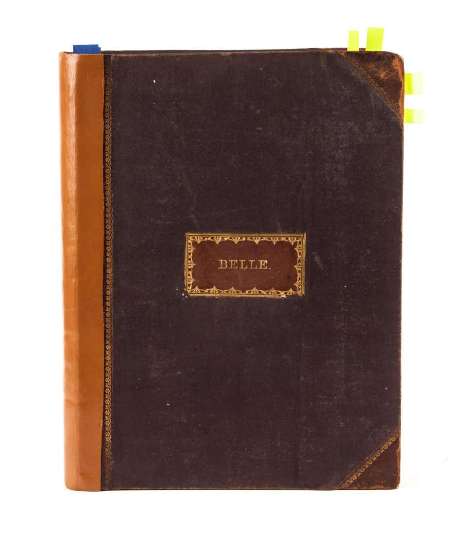Music: Volume of Confederate and other songs: Bound volume of sheet music, labelled for Belle Gregg of Baltimore, including several Southern pieces (none appear to be first printings), including: "Gen. Robert E. Lee Quick March" (New Orleans, 186