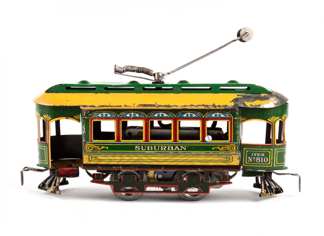 Ives lithograph tin No. 810 trolley: first quarter-20th century