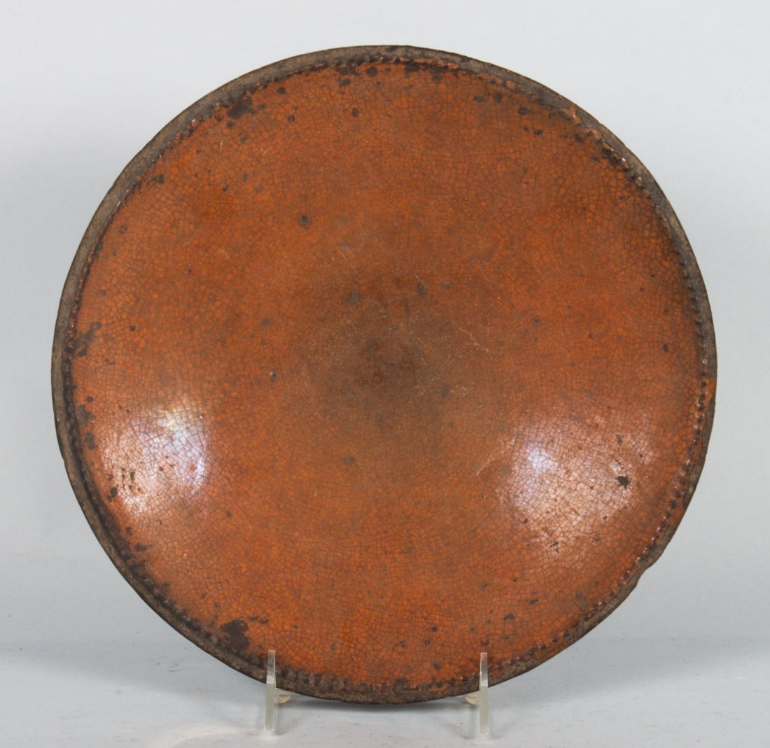 American redware plate: second quarter-19th century; 11 1/2 in. Diam.