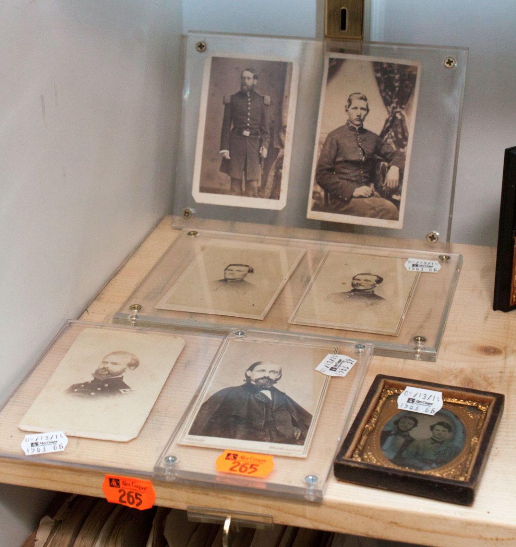 [Photography] Six cartes de visite and ambrotype: including 5 portraits of Civil War soldiers; a portrait of Rev. Byron Sunderland, Senate Chaplain; and a small cased ambrotype of two adult brothers