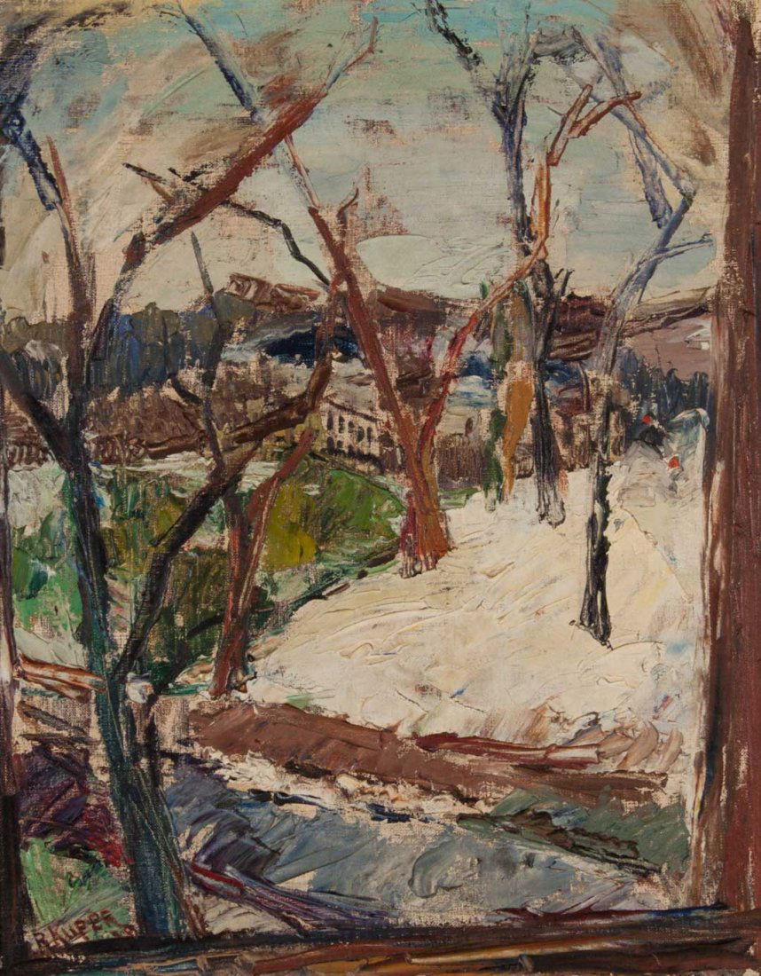 Rose Kuper. Winter Landscape, oil on canvas: (American, 1888-1987). Signed "R. Kuper" ll, 20 x 16 in., framed
