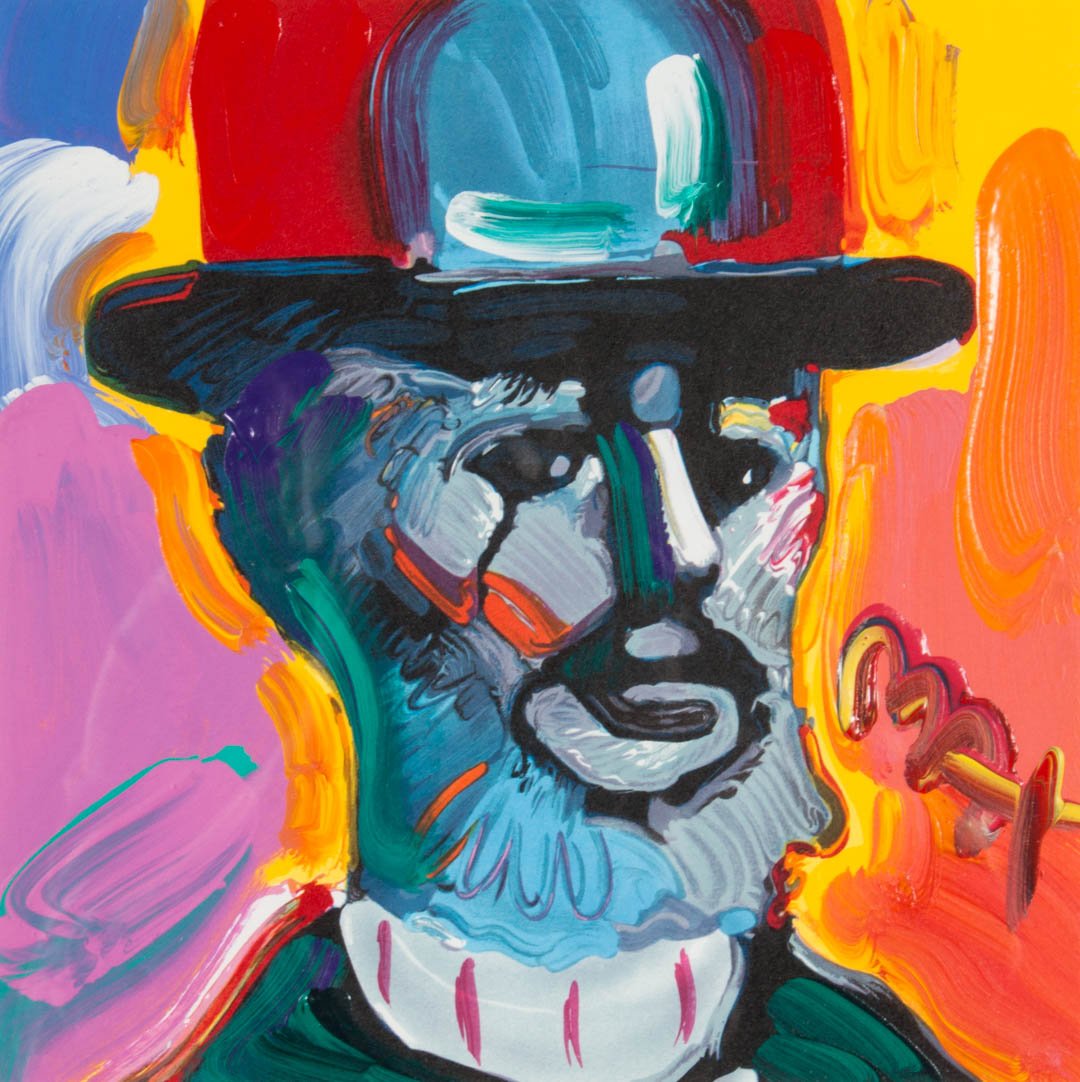 Peter Max "Toulouse Lautrec", mixed media: (American/German, b. 1937), mixed media on paper, signed "Max" lr, sight size: 10 1/2 x 10 1/2 in., framed.