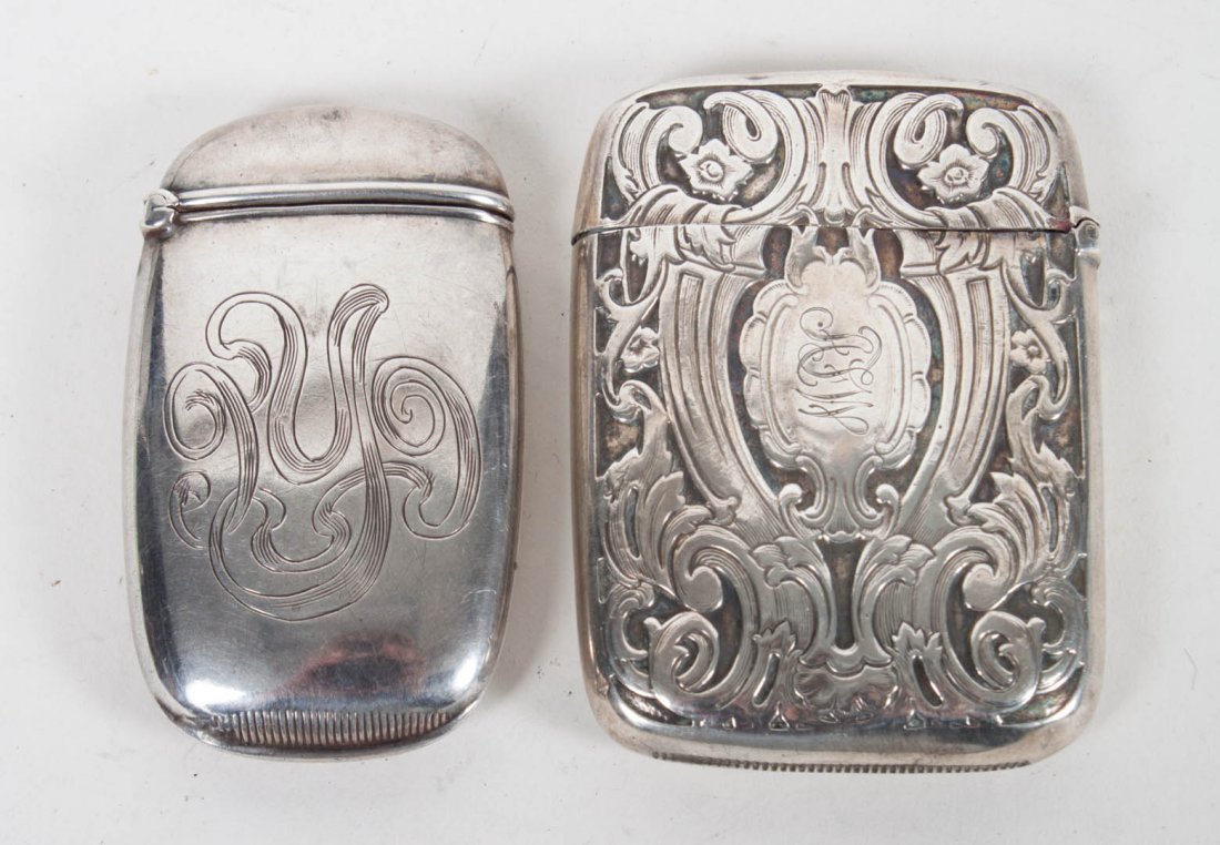 R. Wallace & Sons sterling silver match safe: together with a Mauser sterling match safe; 1.65 ozt.
