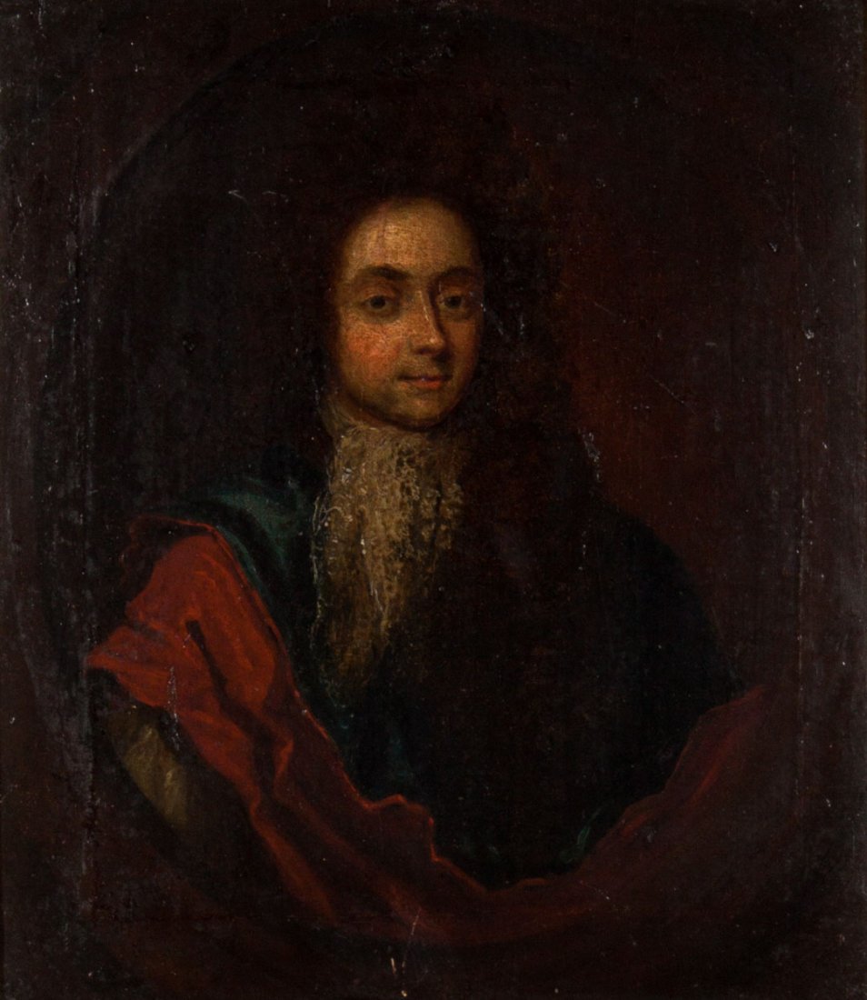 British School, Duke of Monmouth, oil on canvas: 19th Century, Portrait of James Scott, Duke of Monmouth, unsigned, 12 1/2 x 7 12 in., framed.