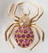 Lady's 14K gold hummingbird pin & spider pin - 2
