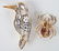 Lady's 14K gold hummingbird pin & spider pin - 4