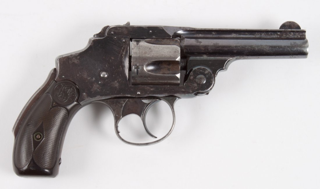 Smith & Wesson Safety Third Model D.A. revolver: serial #84708, manufactured 1890-'98: .38 cal.; the barrel 3 1/4 in. L.; thermoplastic grips; metal parts with blued finish; 7 3/4 in. L. overall