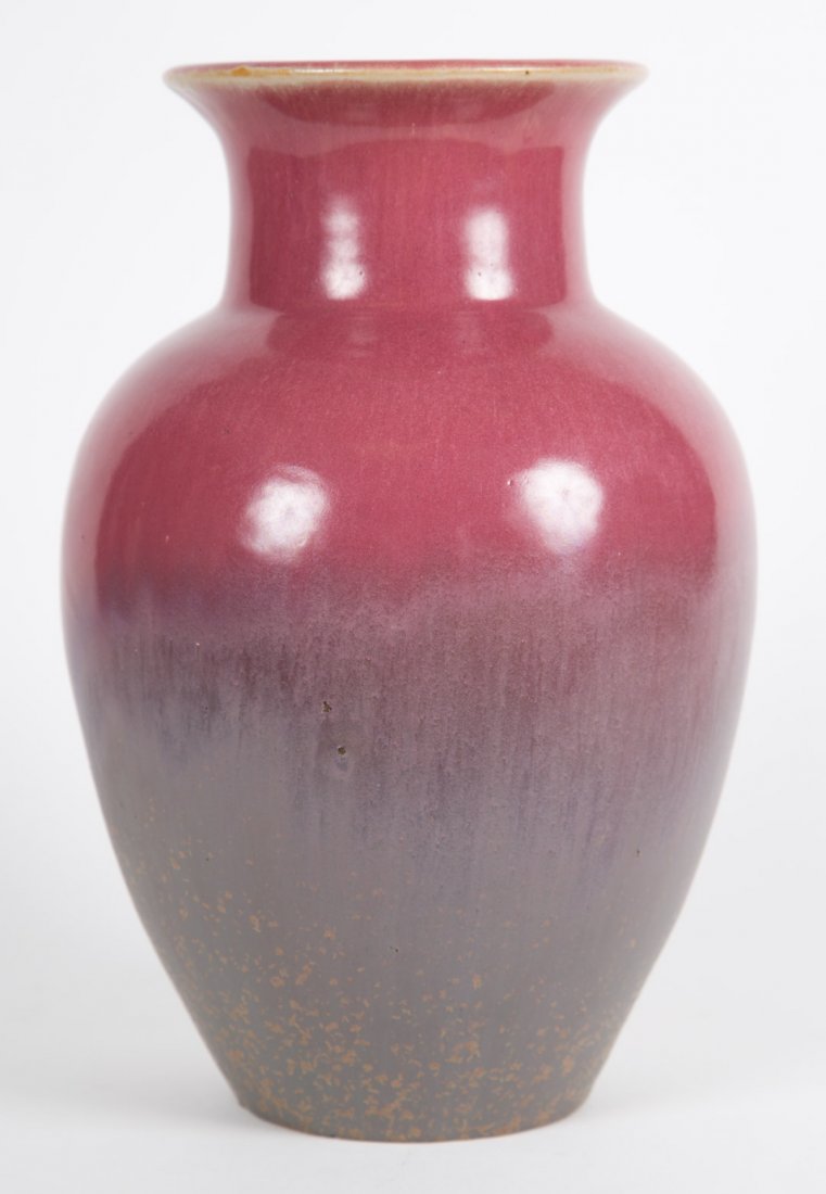 Fulper pottery vase: first quarter-20th century; 12 in. H.