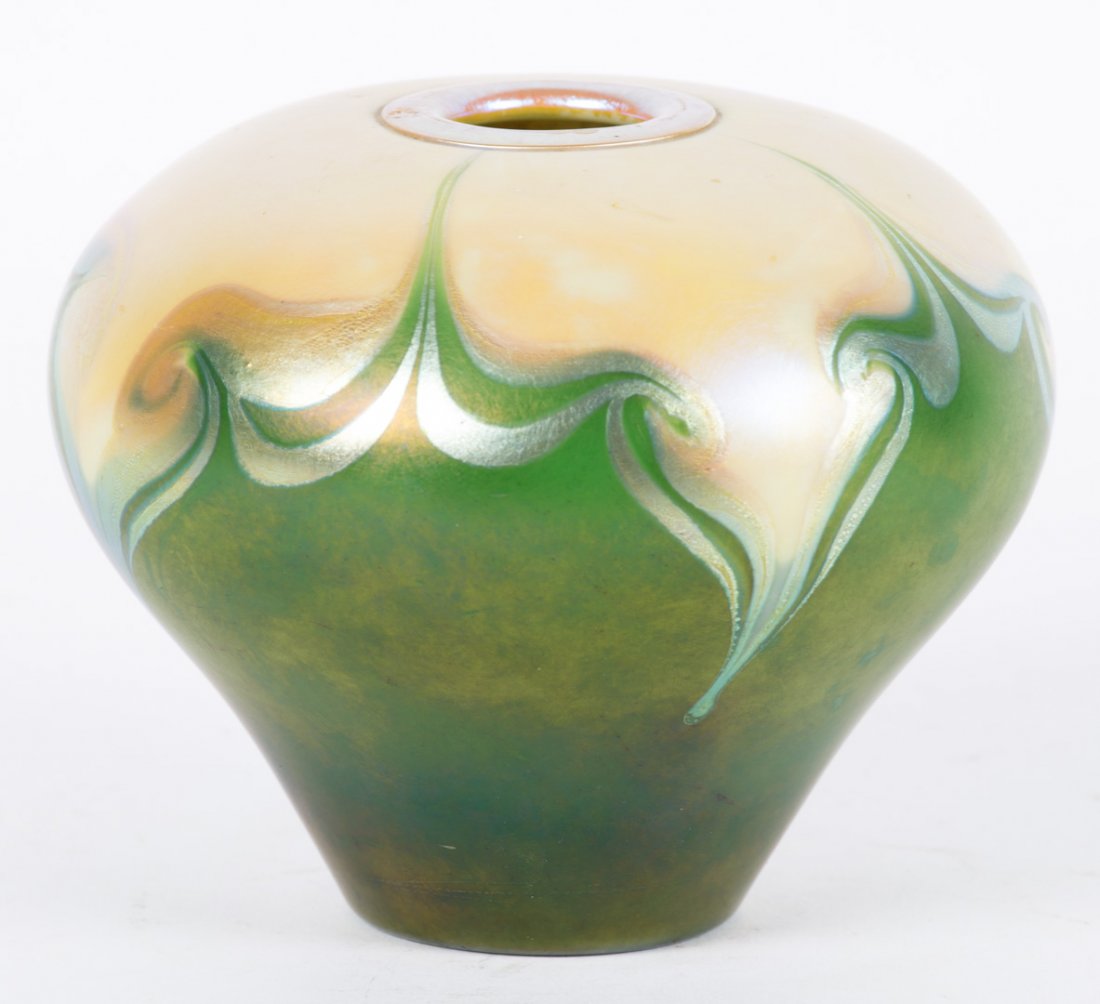 L.C. Tiffany Favrile glass vase (1 of 5)