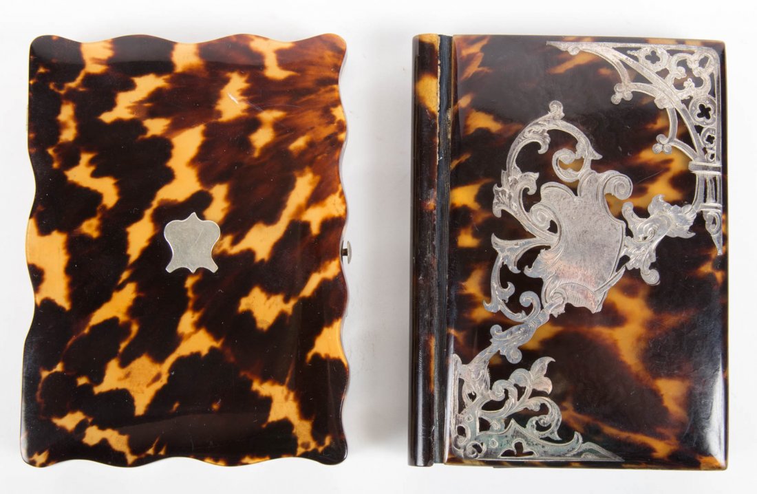 Two Victorian silver inlaid pocket notebooks (1 of 4)