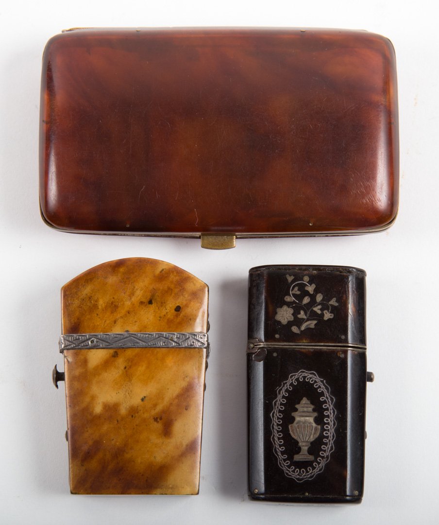 Three Victorian tortoiseshell pocket items (1 of 3)