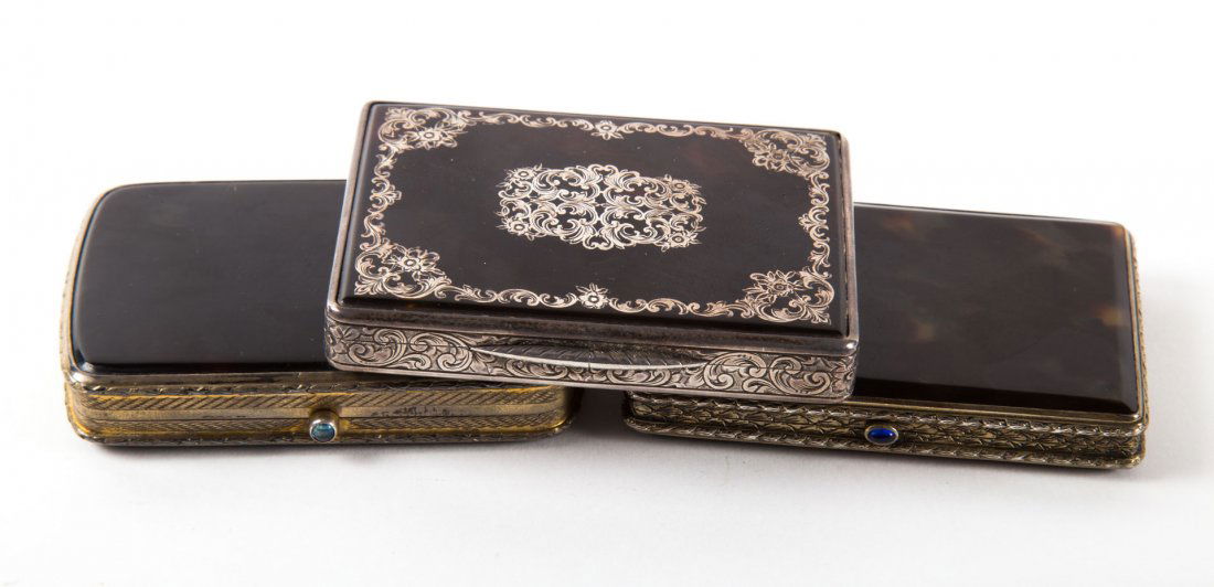 3 Victorian tortoiseshell card cases (1 of 2)