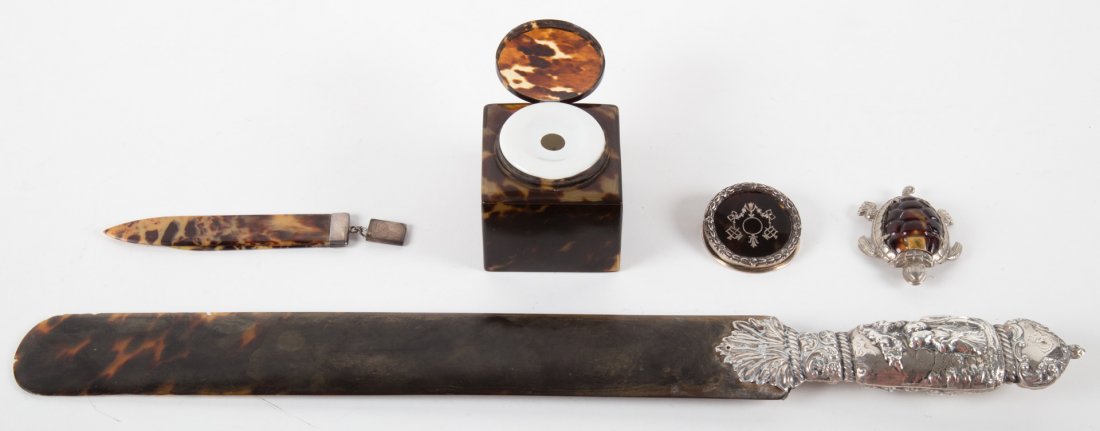 Five assorted Victorian tortoiseshell articles (1 of 6)