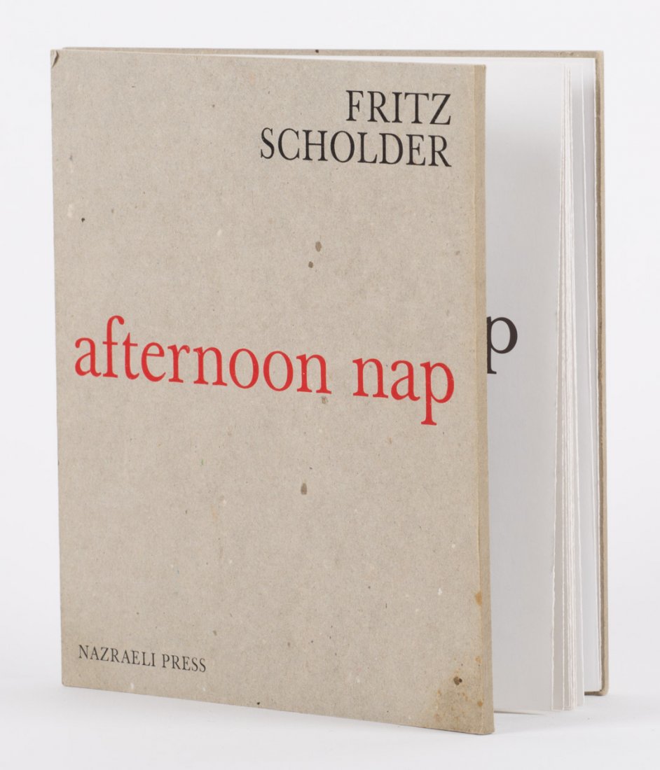 Fritz Scholder. "Afternoon Nap," book (1 of 3)