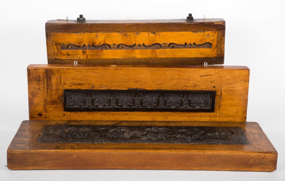 Five carved wood molds (1 of 4)