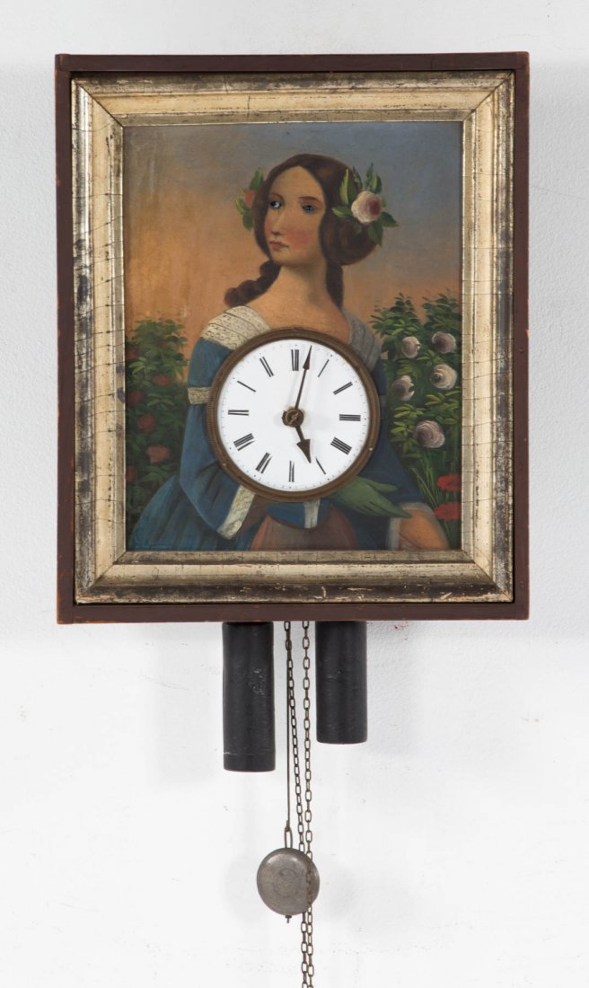 German painted portrait blinking eye clock (1 of 4)