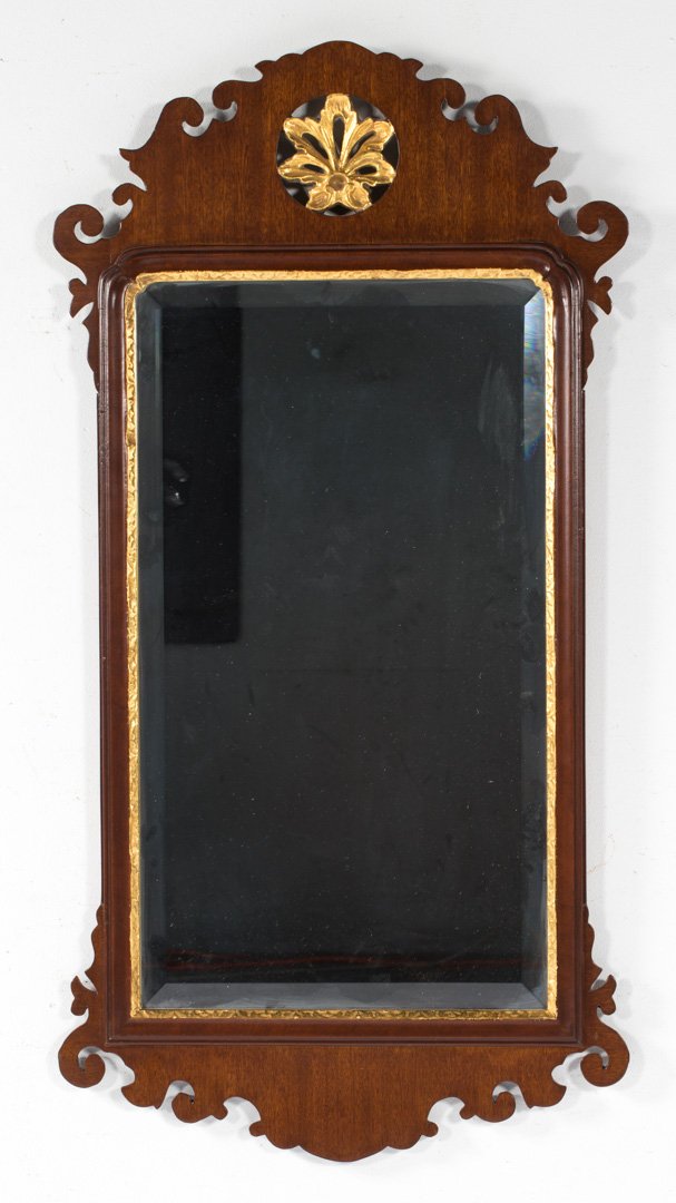 Chippendale style mahogany looking glass (1 of 3)