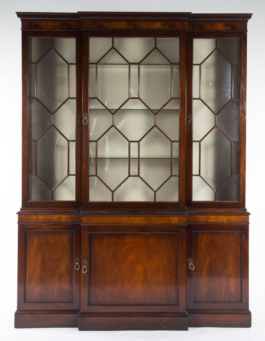 George III style mahogany breakfront (1 of 6)