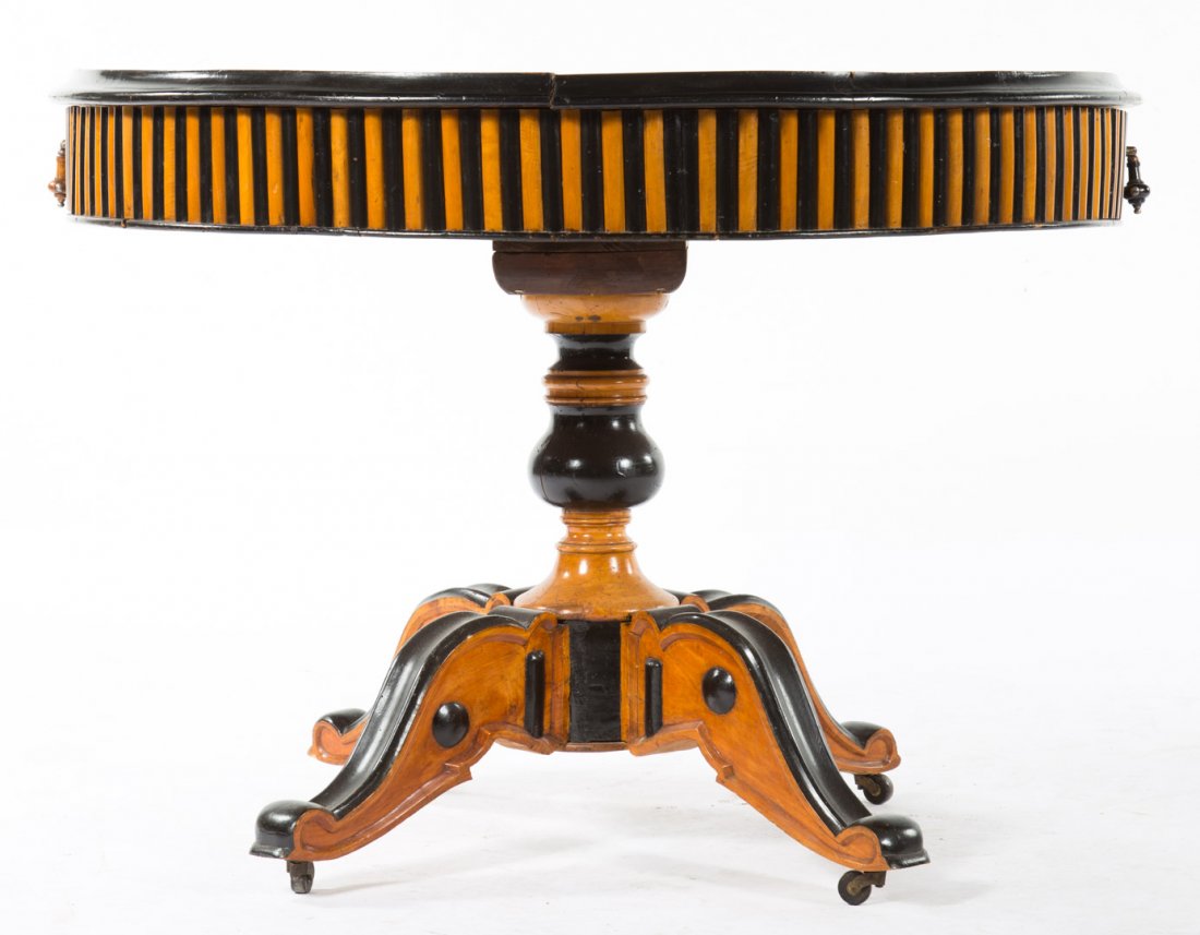 Charles X style fruitwood center table (1 of 5)