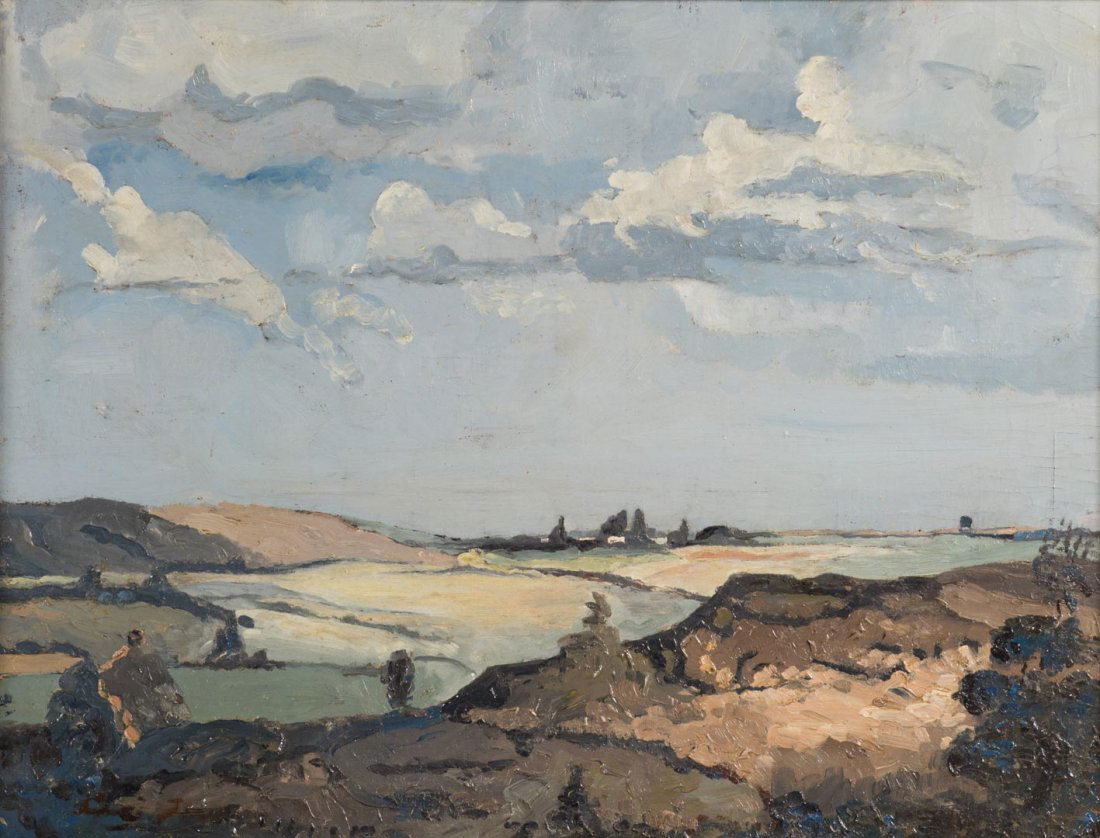 Paul Jardine. Extensive Landscape, oil on board (1 of 3)