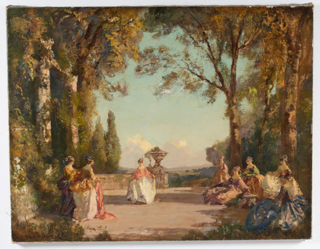 Frederick Ballard Williams "Autumn Terrace," oil (1 of 4)