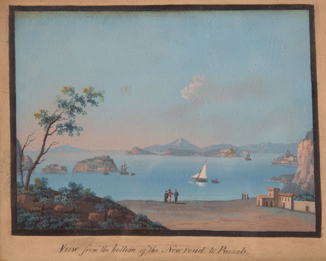 Italian School, 19th c. View of Naples, gouache (1 of 3)