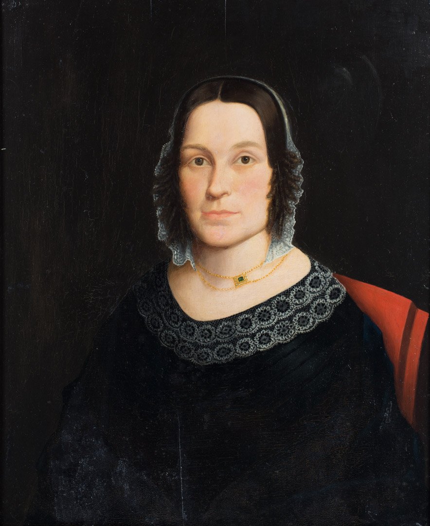 American School, 19th c. Portrait of a Lady, oil (1 of 4)