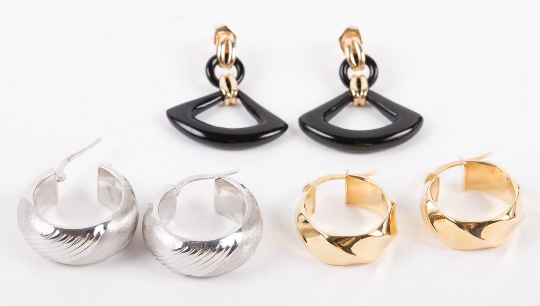 Three Pairs of Gold Earrings (1 of 7)