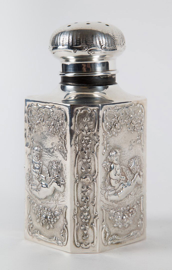 German silver Rococo style caster (1 of 3)