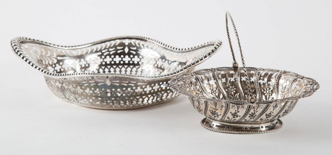 Sterling silver reticulated bowl and basket (1 of 5)
