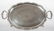 English silver-plated double handle tea tray