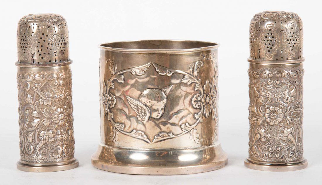 Three Victorian sterling silver table articles (1 of 6)