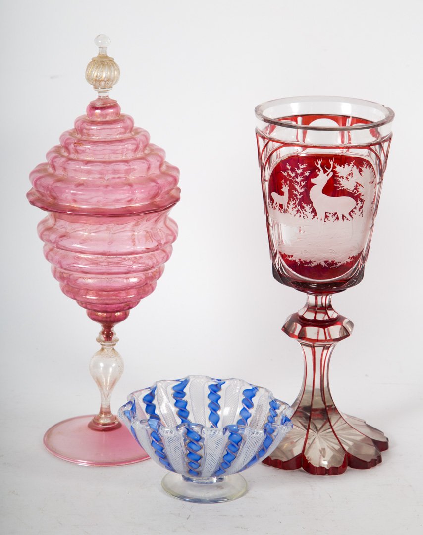 Three pieces of Continental glass (1 of 4)