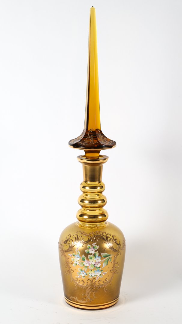 Continental gilt and enamel decorated decanter (1 of 4)