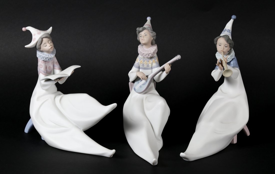 Three Lladro porcelain "Young Jester" series (1 of 3)