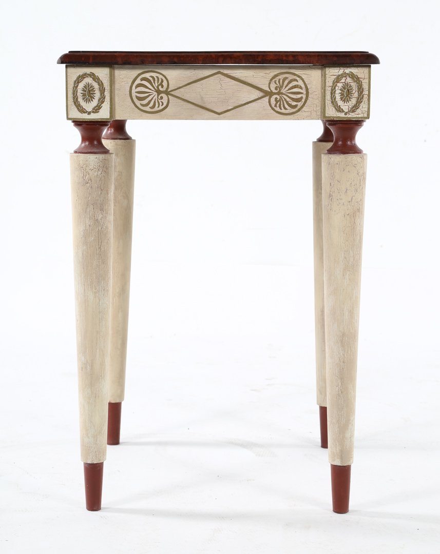 Cabinet made paint decorated side table (1 of 3)