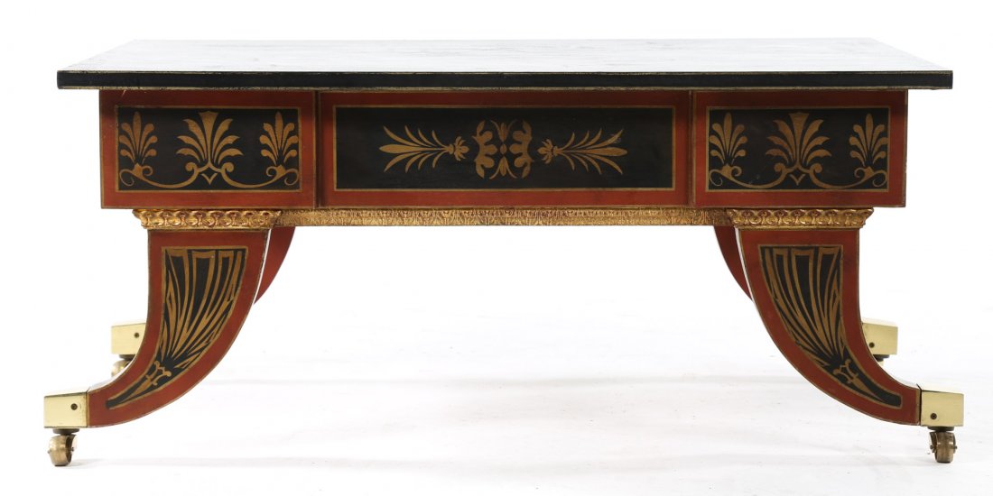 Cabinet made painted wood coffee table (1 of 3)