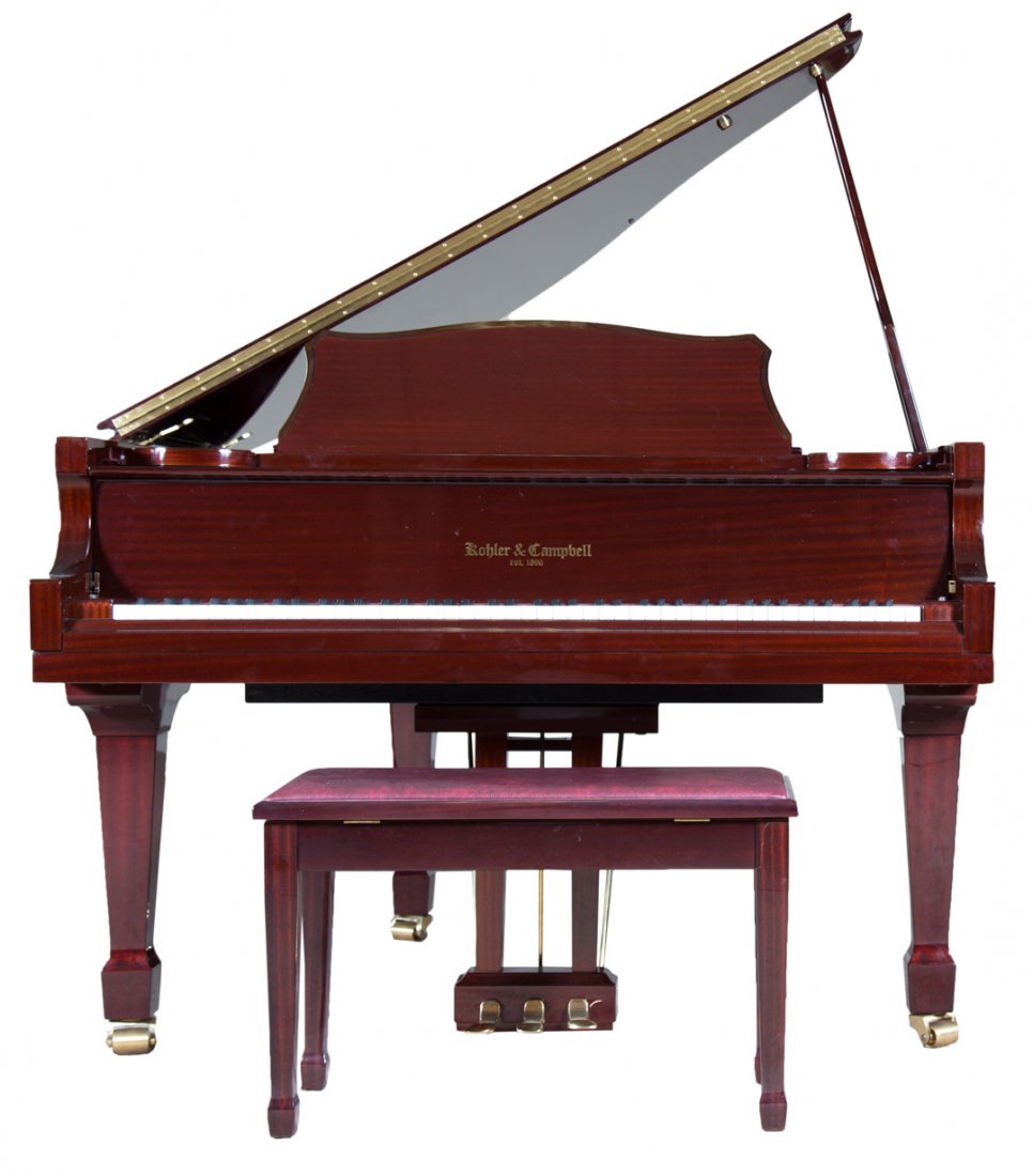 Kohler & Campbell mahogany cased baby grand piano (1 of 9)