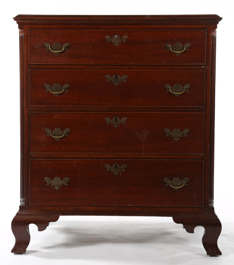 American Chippendale walnut chest (1 of 5)
