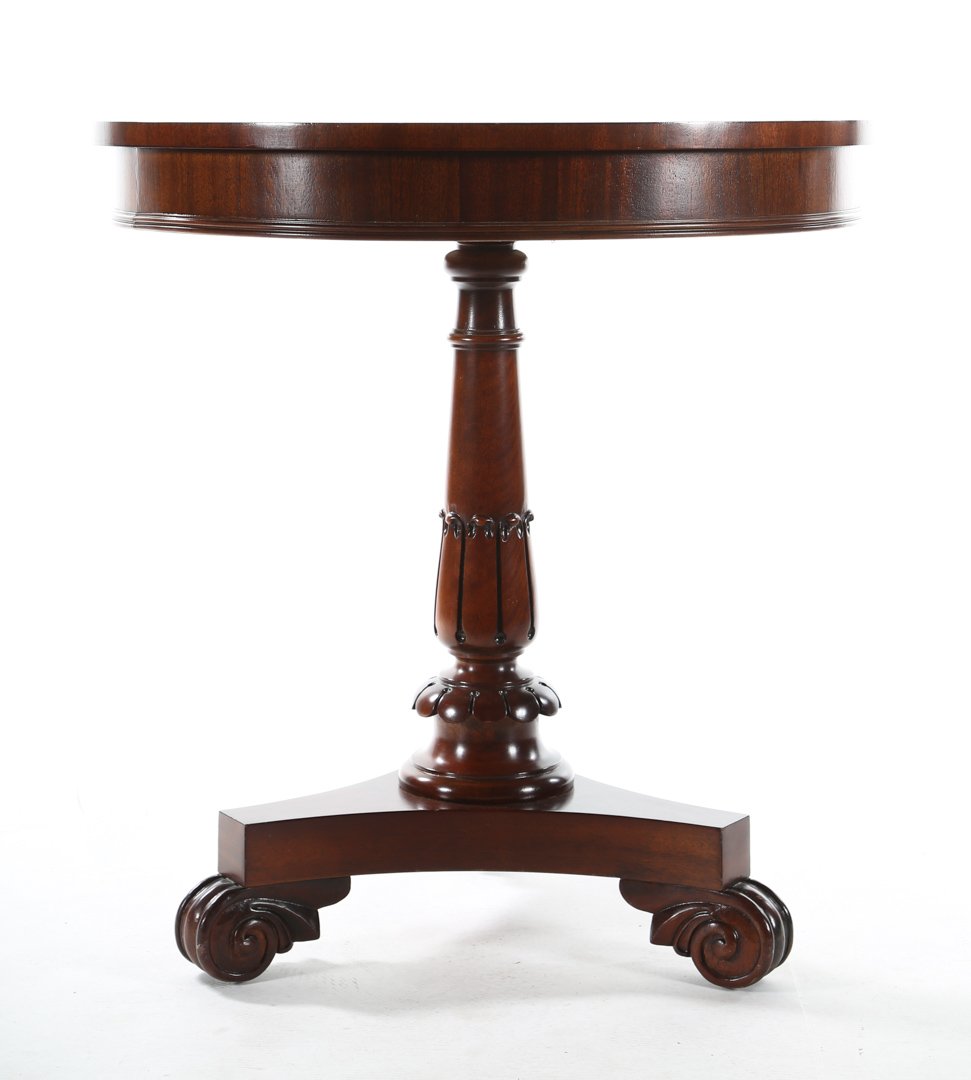 Regency style carved mahogany center table (1 of 3)