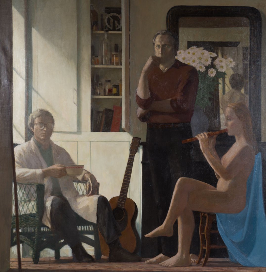 David Loeb. "Boys and the Muse," oil on canvas (1 of 4)