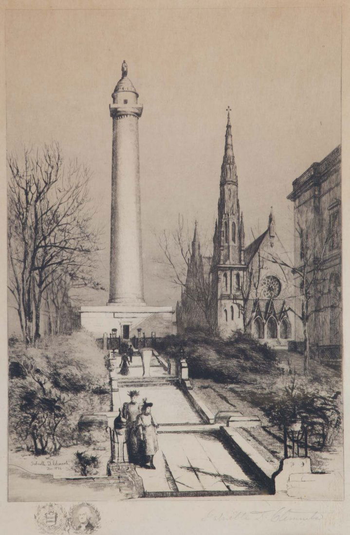 Gabrielle Clements "Washington Monument", etching (1 of 4)