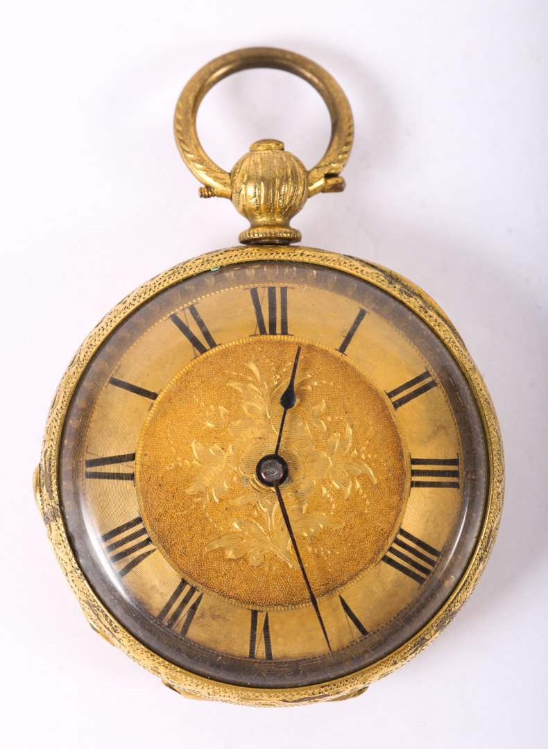 A Pocket Watch with Enamel Landscape Scene (1 of 4)