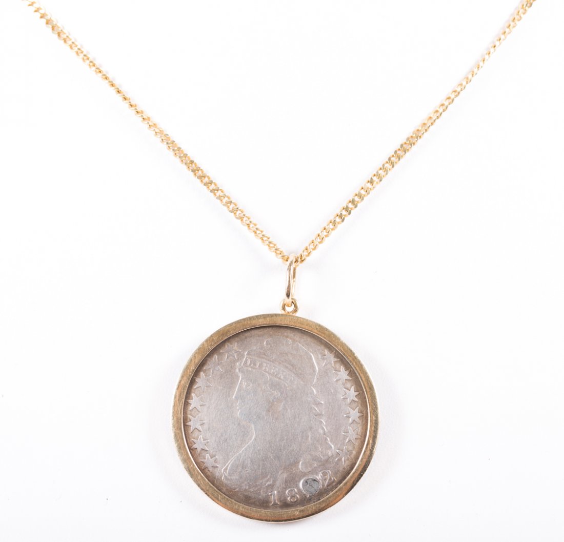 A Silver Dollar Pendant in Gold (1 of 4)
